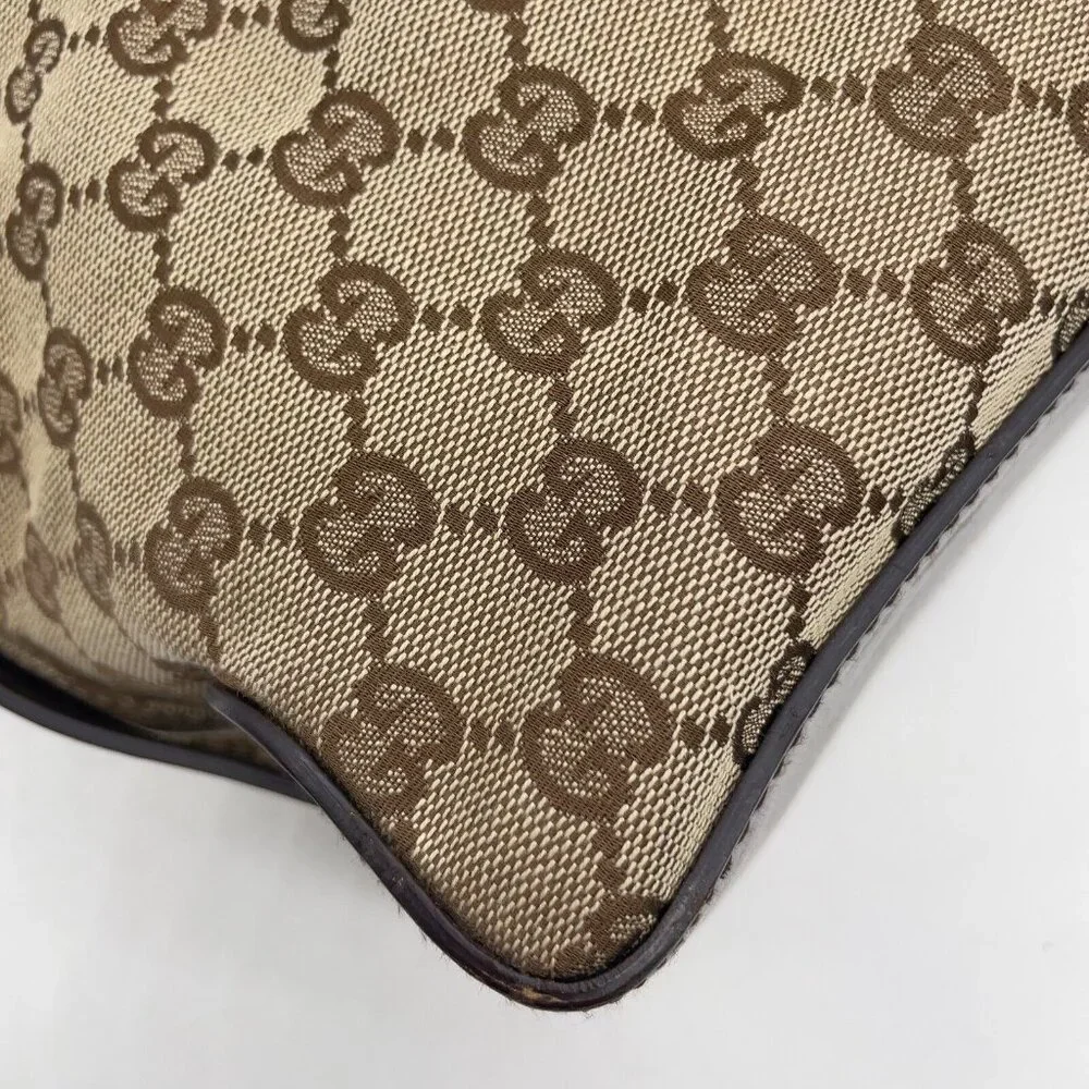 ❌SOLD❌ Authentic Gucci GG Canvas/Leather Buckle Tote Bag - Picture 13 of 17